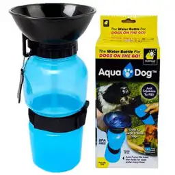 Bebedero de agua Botella Perros Aqua Dog azul 18oz