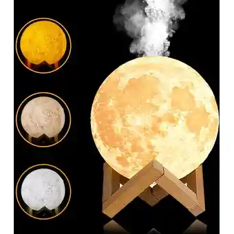 HUMIDIFICADOR Difusor Aroma Luna Lampara 3D
