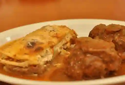 Ossobuco con Lasaña