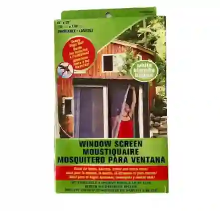 Mosquitero Ventana Ajustable 1.30 X 1.50m Malla Y Velcro Blanco