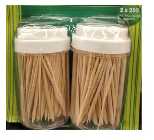 500 Palillos De Bambú Con Dispensador