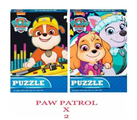 Rompecabezas Puzzle Paw Patrol X 2 Cada Uno Trae 24 Piezas