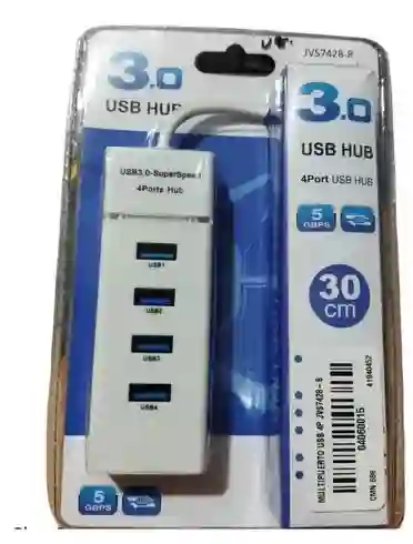 Hub Usb 3.0 4 Puertos De 5 Gbps Cable 30