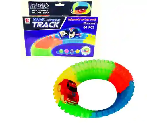 Magic Track Carro Luz Pista 64 Piezas Juguete Niños 7205