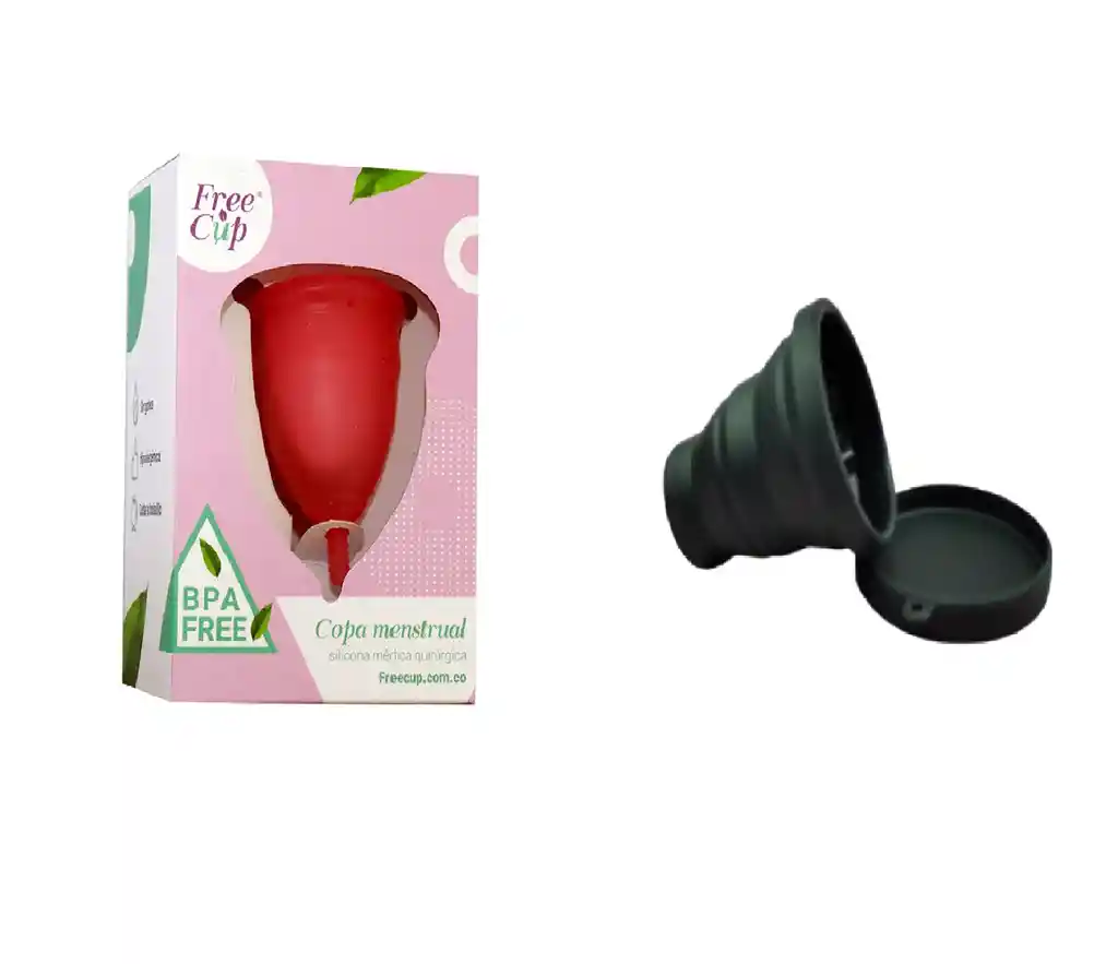 FREECUP Copa Menstrual Talla Xs Rojo + Vaso Esterilizador