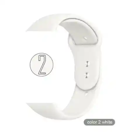 Apple Pulso Manilla Correa Silicona Para Watch 38 40 Blanco