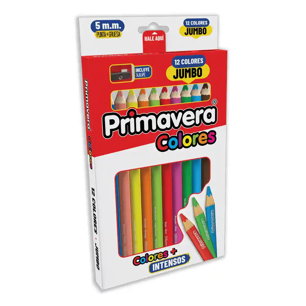 Primavera Colores Jumbo X12 Punta Gruesa