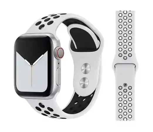 Nike Pulso Correa Manilla Apple Watch Tipo38,40 Blanco Negro