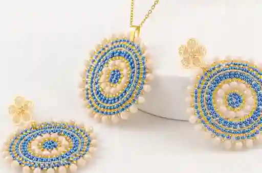 Collar Miyuki Azul Celeste
