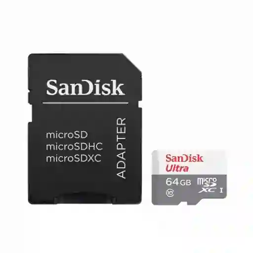 Sandisk Tarjeta De Memoria Sdsqunr-064G-Gn3Ma Ultra Con Adaptad