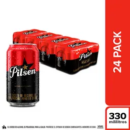 Pilsen Cerveza Pack Con 24 Latas 330 ml c/u