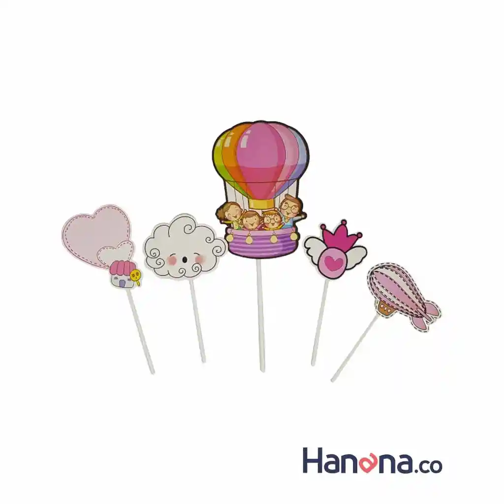ADORNO TOPPER GLOBO NIÑOS 5PC
