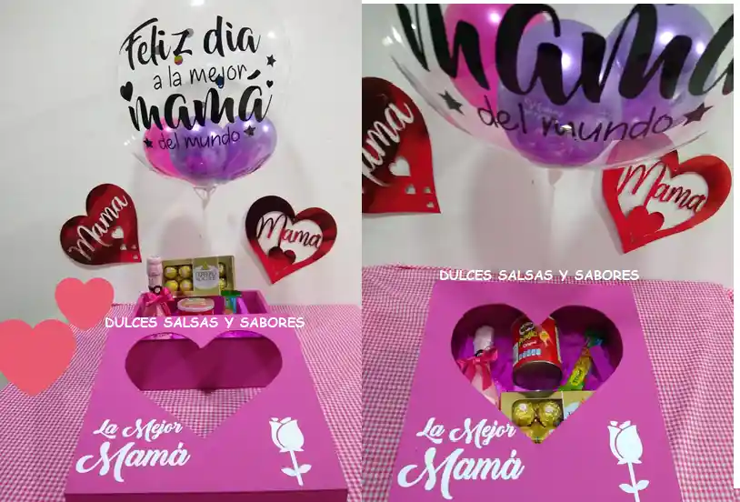 ANCHETA CAJA CORAZON MADERA CHENETE