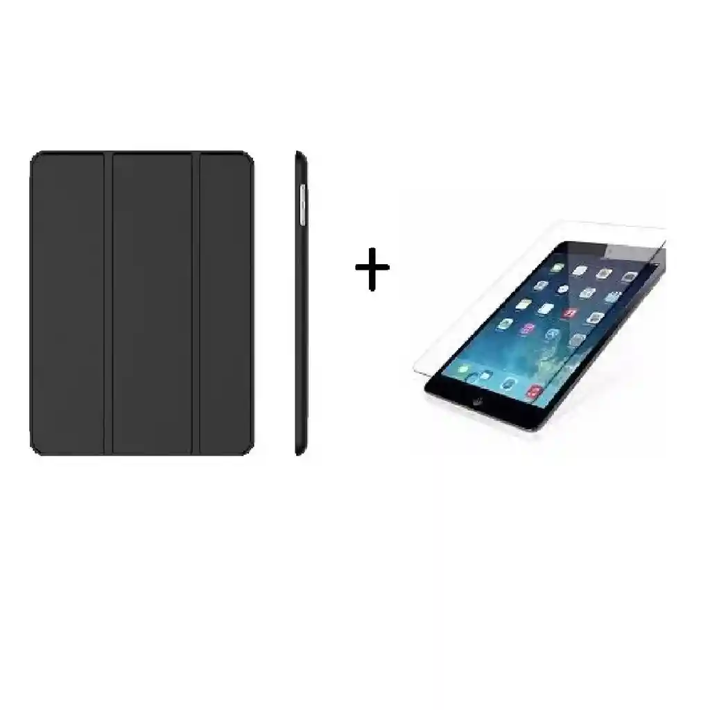 Ipad Estuche Smart Case Para Air 3 10.5 Año 2019 Negro + Vidrio