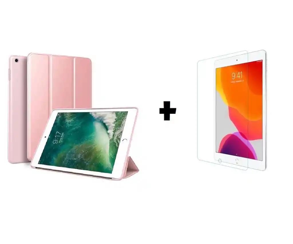 Ipad Estuche Smart Case Para Air 3 10.5 Año 2019 O Rosa + Vidri