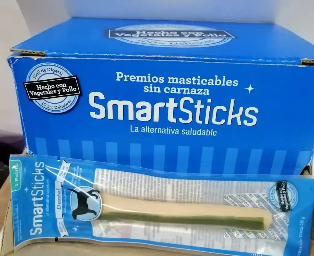 Snacks Smartsticks Dentalpara Perros Pollo Y Vegetales Packx5