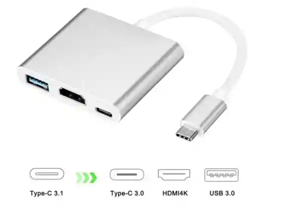 Usb Tipo C Macbook Touch Bar A Hdmi Usb 3.0 Usb C 3 En 1 Gri