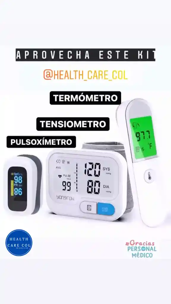 KIT Termómetro, Tensiómetro, Pulsioxímetro