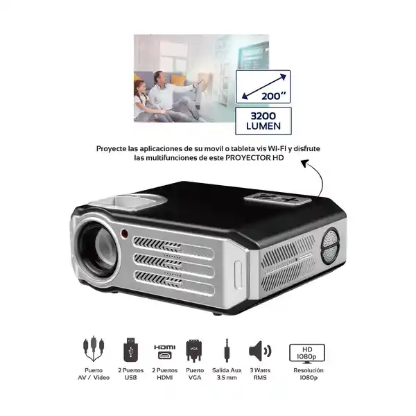 Vta Proyector Home de 3200 Lumens