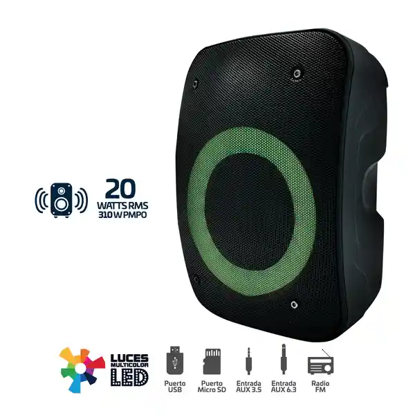 Vta Parlante Recargable Bluetooth de 20 Watts Rms