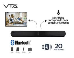 Vta Barra de Audio Bluetooth 10 W Rms