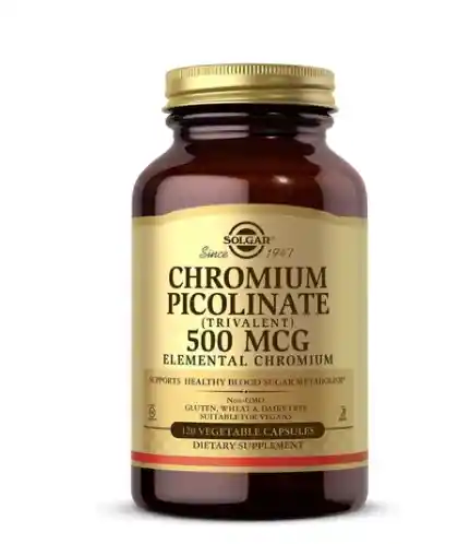 SOLGAR - Chromium Picolinate 500 Mcg Vegetable Capsules 120