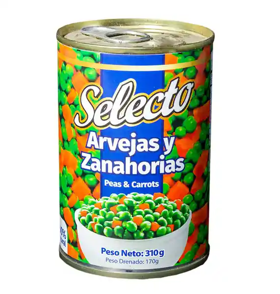 Selecto Arvejas Verdes y Zanahorias