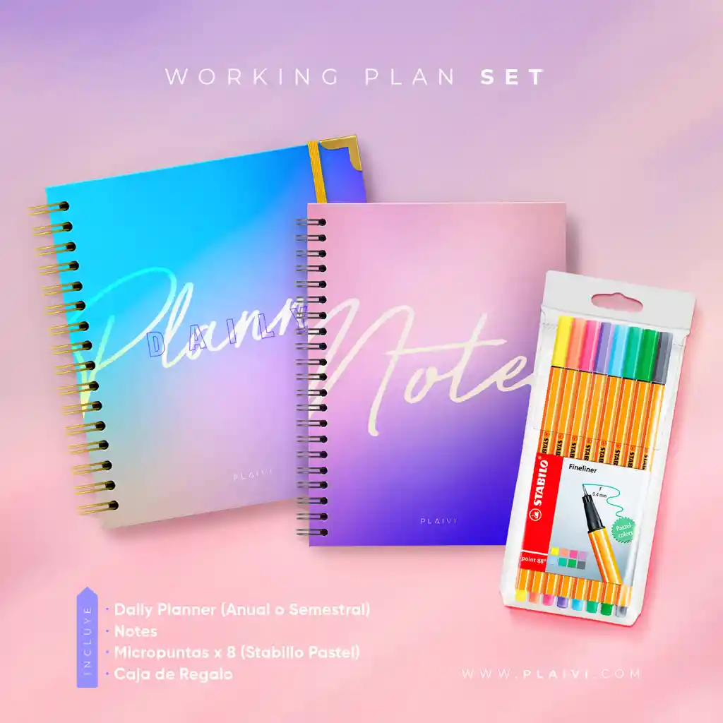 Working Plan Set Tie Dye Semestral 160 Dias