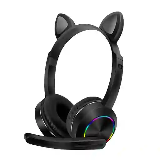 Audífonos con orejitas de gato negros
