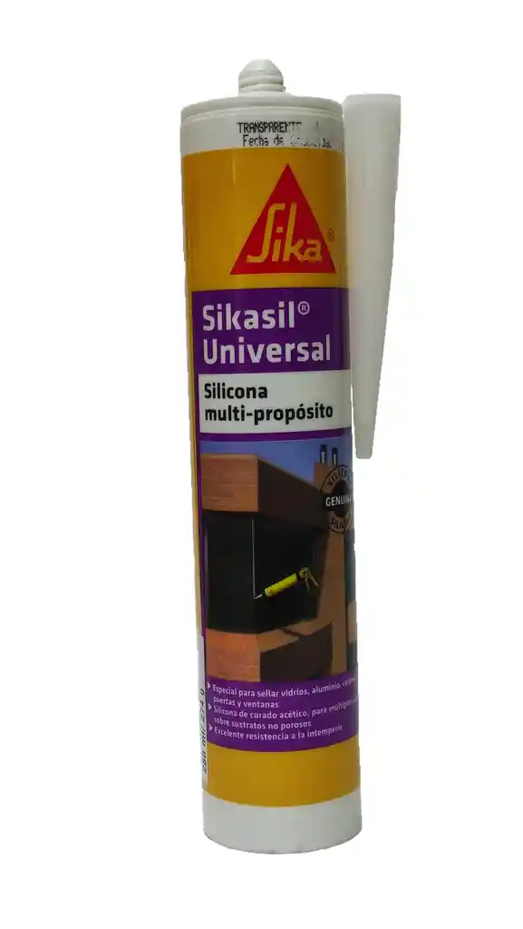 Silicona Universal Transparente. Sikasil . 280 Ml