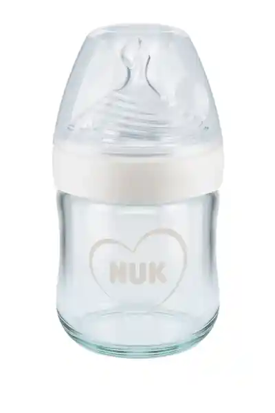 Nuk Tetero Natural en Vidrio 120 mL Blanco