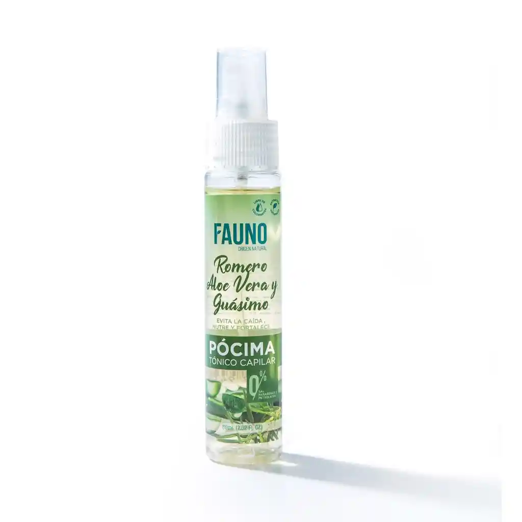 PÓCIMA TÓNICO CAPILAR ROMERO ALOE VERA Y GUÁSIMO 60ml