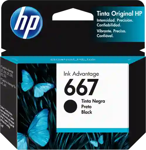 Hp Cartucho De Tinta 667 Negra