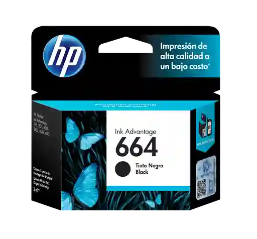 Hp Cartucho De Tinta 664 Negro