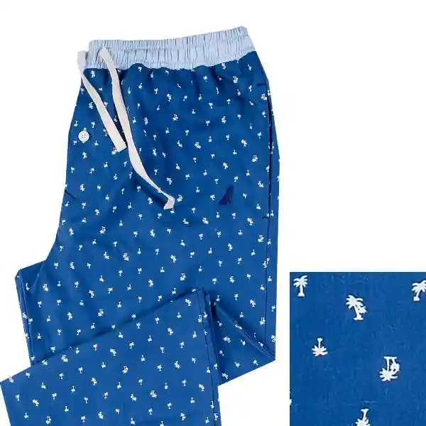 Pijama Palmeras azul