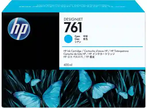 Hp Cartucho De Tinta Original 761 Cian 400Ml T7100