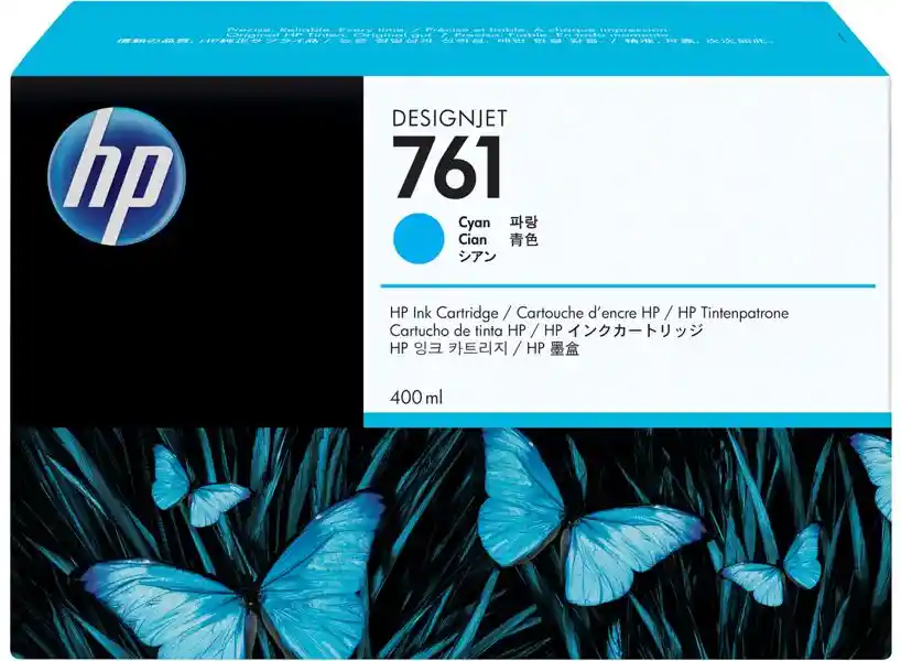 Hp Cartucho De Tinta Original 761 Cian 400Ml T7100