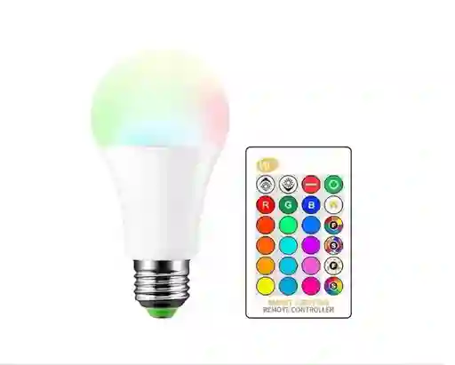 Bombillo Rgb Multicolor 8w Control Remoto Y Temporizador