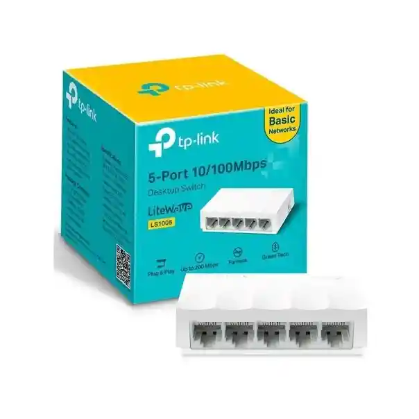 Switch Internet Multipuerto 5 Puertos 10/100 Mbps Tp-link Rj