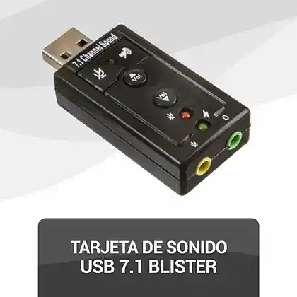 Tarjeta de Sonido USB 7.1 Blister