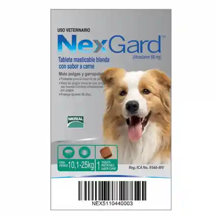 Nexgard Antipulgas Para Perros De 10.1 A 25 Kg