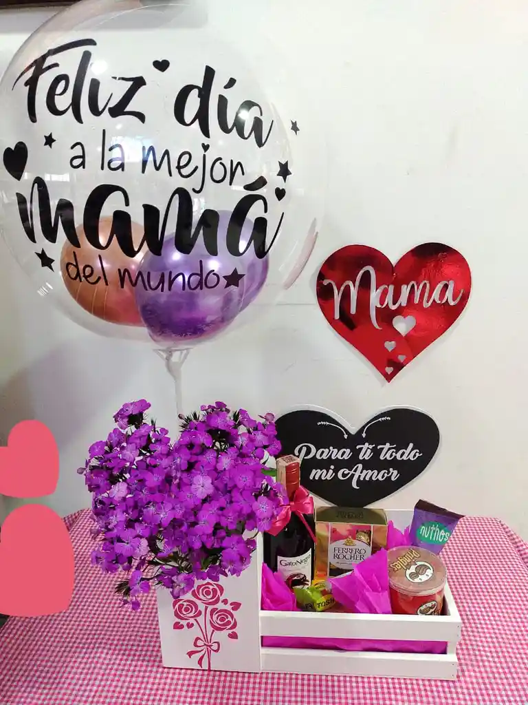 ANCHETA CON FLORES PARA MAMÁ