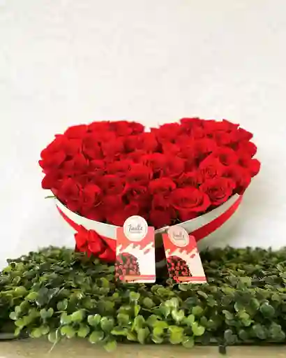 Caja Rosas Corazon