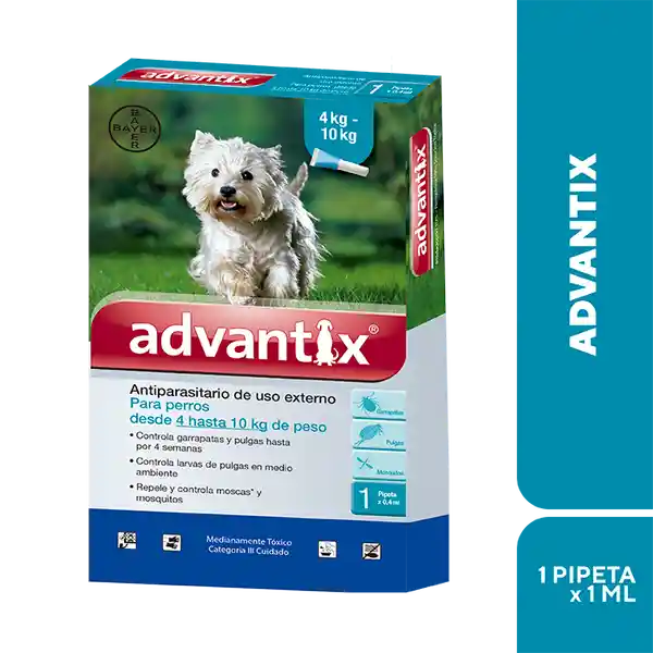 Advantix Antipulgas Para Perro >4 - 10 Kg 1 Pipeta