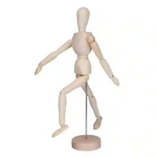 Maniquí Muñeco Estatua Hombre Madera Articulado Giratorio 1a