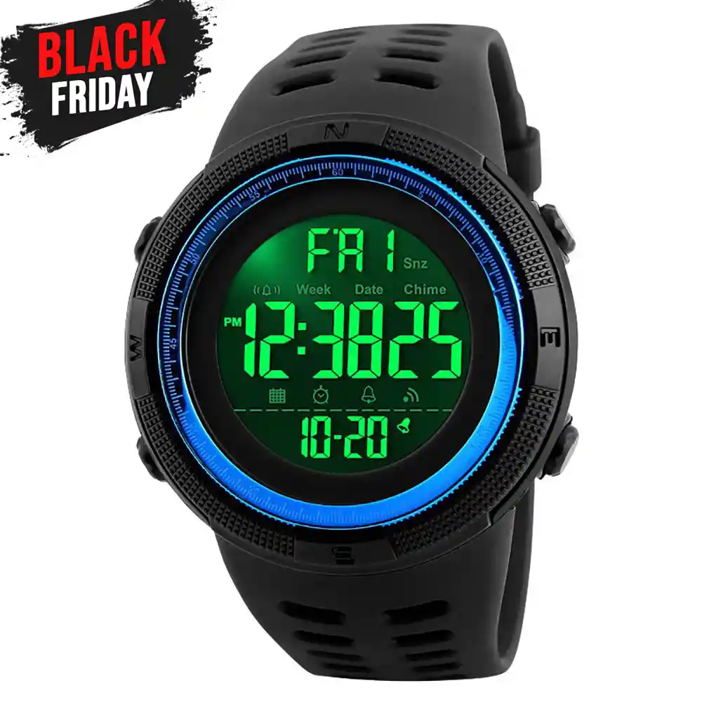 RELOJ HOMBRE SKMEI RELOJ DIGITAL DEPORTIVO SUMERGIBLE AZUL