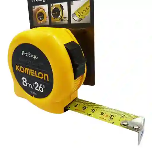 Flexometro Amarillo 8 Mts Kmc 38n Marca Komelon