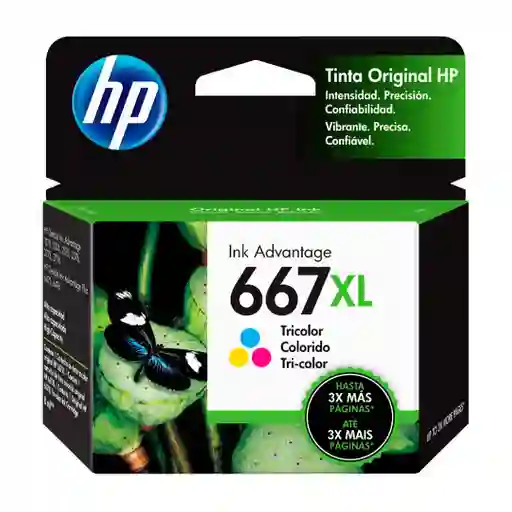 Hp Cartucho De Tinta 667Xl Tricolor