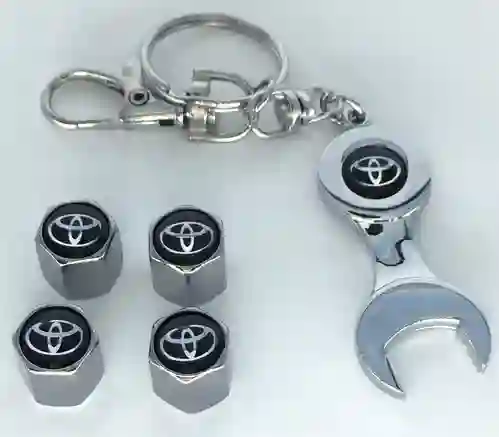 Tapa Valvulas Rin Llanta Y Llavero Toyota