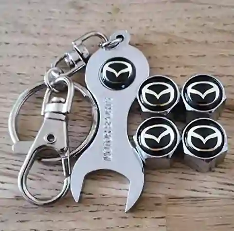 Tapa Valvulas Rin Llanta Y Llavero Mazda